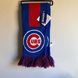 NWT Chicago Cubs MLB Merchandise Blue and Red Fringe Winter Scarf